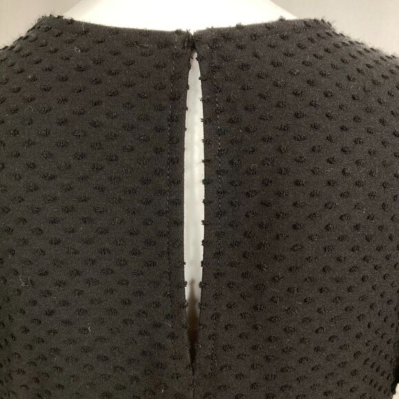 Sugar Lips Dress Womens Sz S Black Roam Around Swiss Dot Tiered A Line Pockets - Picture 11 of 12